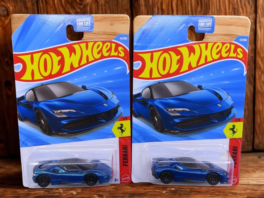 Hot Wheels FERRARI LOT of 2 / SF90 Stradale Blue / 2025 Ferrari 1/5 Diecast 1:64